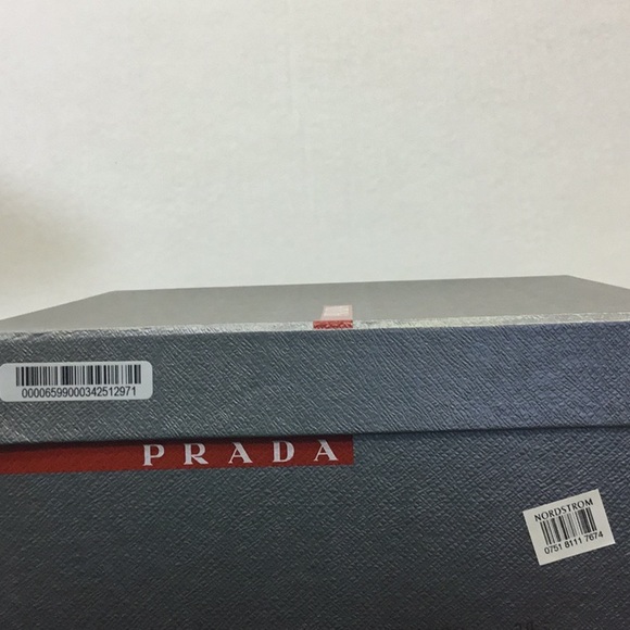 PRADA White Patent Block Heel Sandal Gold Hardware - Picture 10 of 13